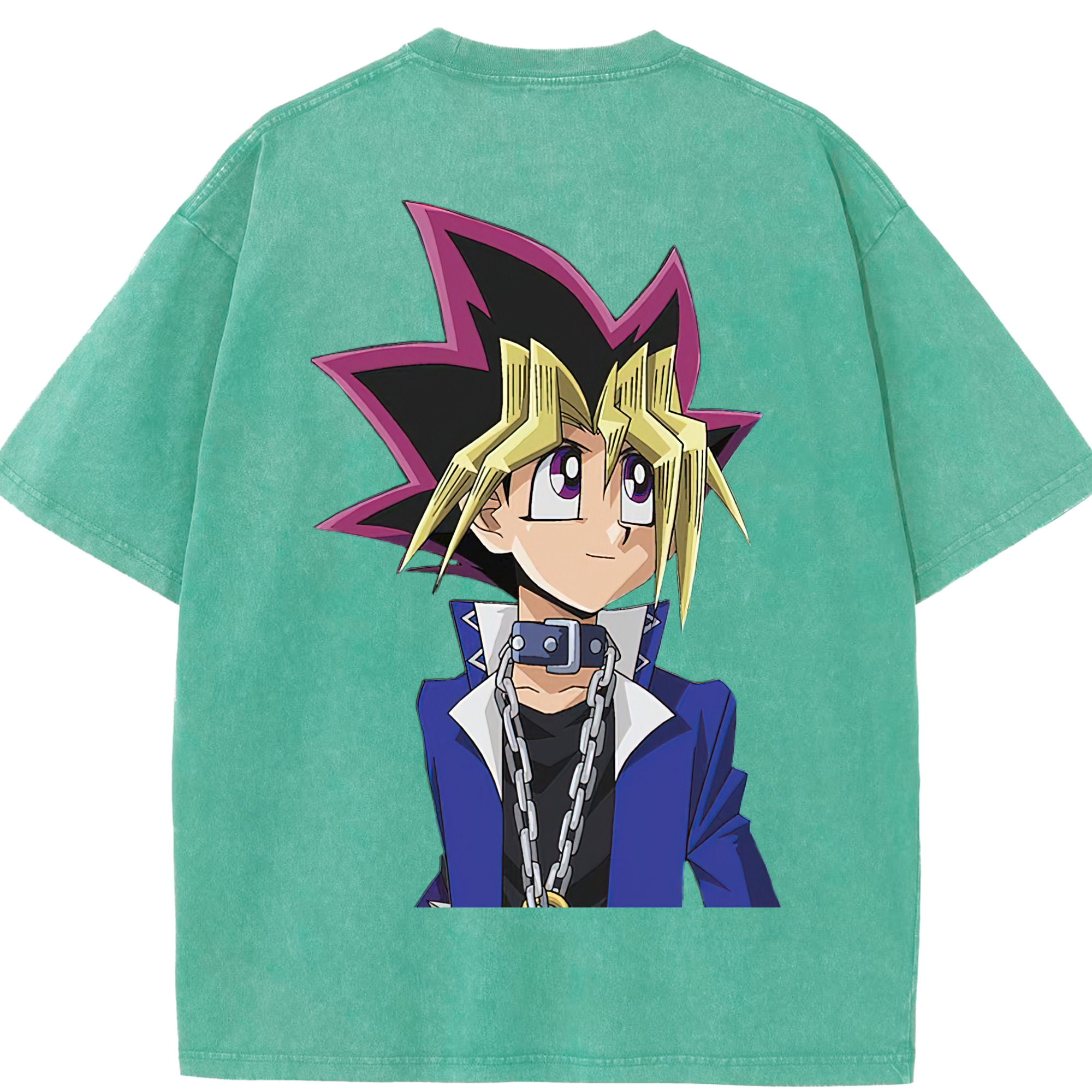 （画像用） 遊☆戯☆王 Yu-Gi-Oh! 綿100% ヴィンテージ風 半袖Tシャツ（背面プリント）